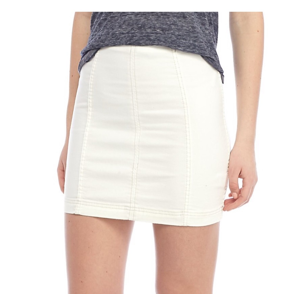 Free people modern femme white pencil skirt